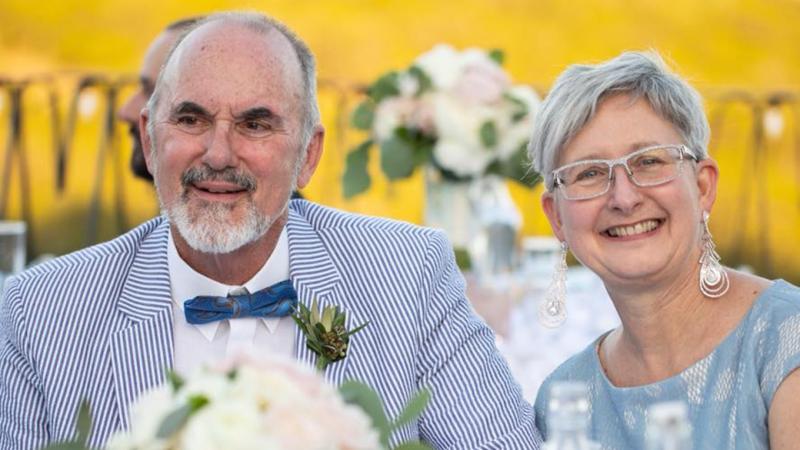 A photo of Tom and his wife, Jatha.