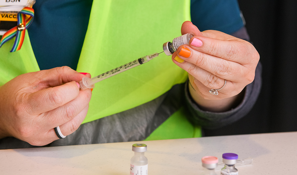 COVID-19 Vaccine distribution worker