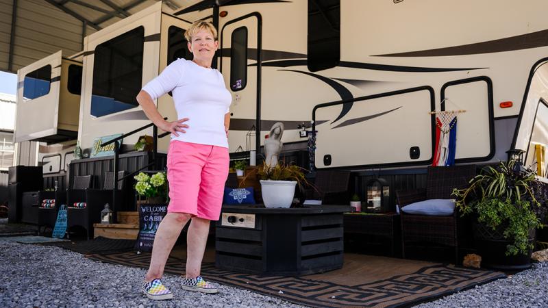 A photo of Gail Ward outdoors.